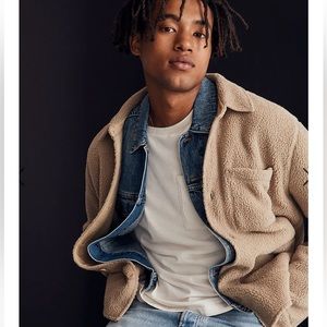 Madewell Mens (Re) Souced Sherpa Shirt Jacket